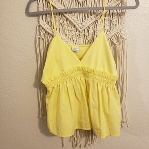 Ruffle Yellow Top
